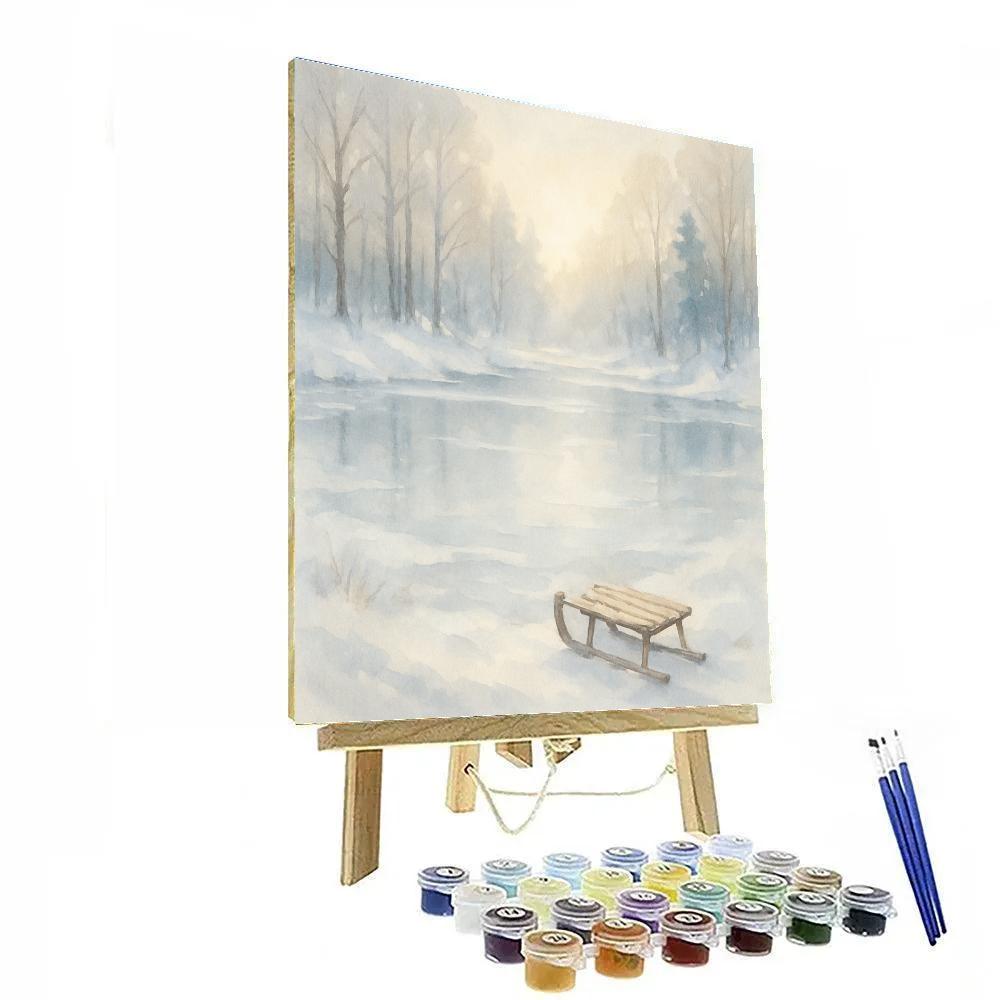 Winter Quiet Pond Paint by numbers kits