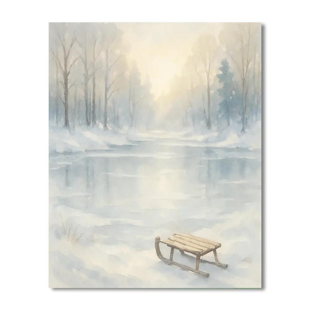 Winter Quiet Pond Paint by numbers kits