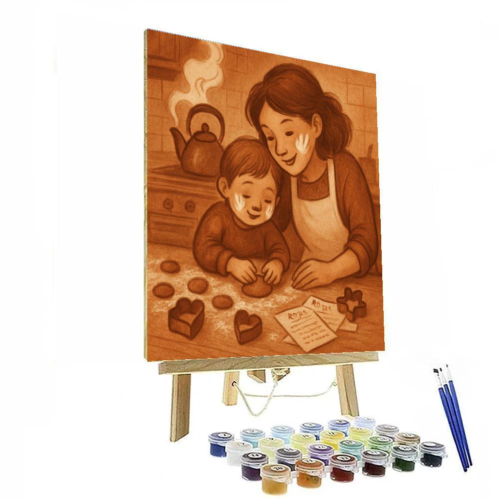 Rainy Day Kitchen Baking Bond painting number kit