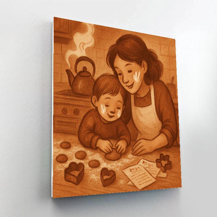 Rainy Day Kitchen Baking Bond painting number kit