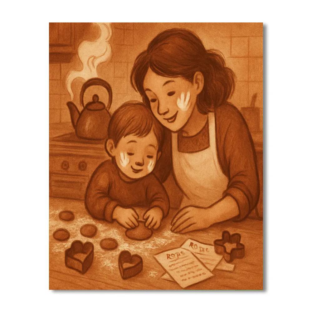 Rainy Day Kitchen Baking Bond painting number kit