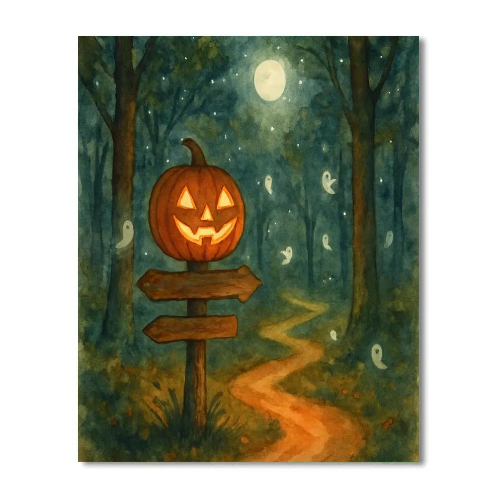 Enchanted Forest Lantern Trail paint by number