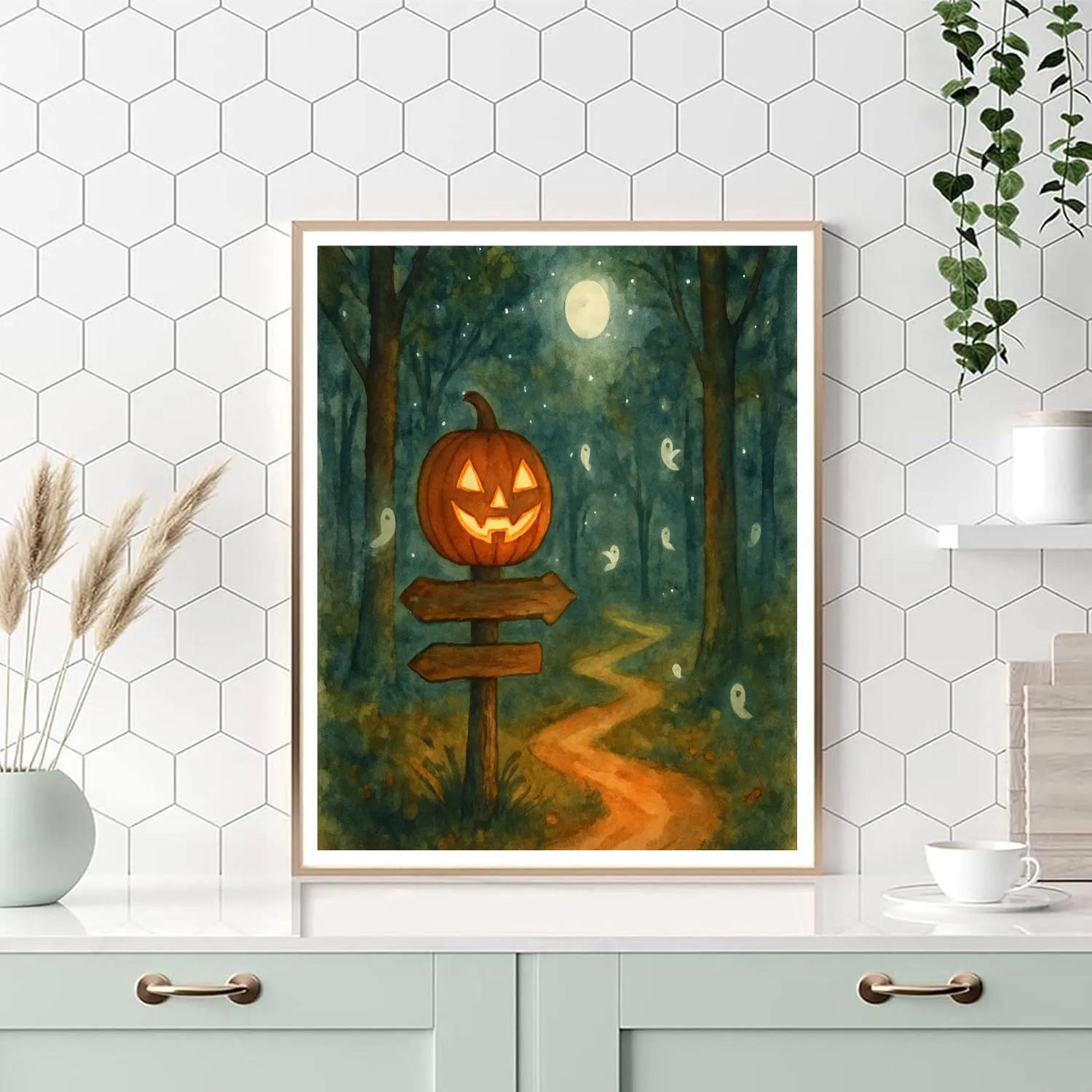 Enchanted Forest Lantern Trail paint by number