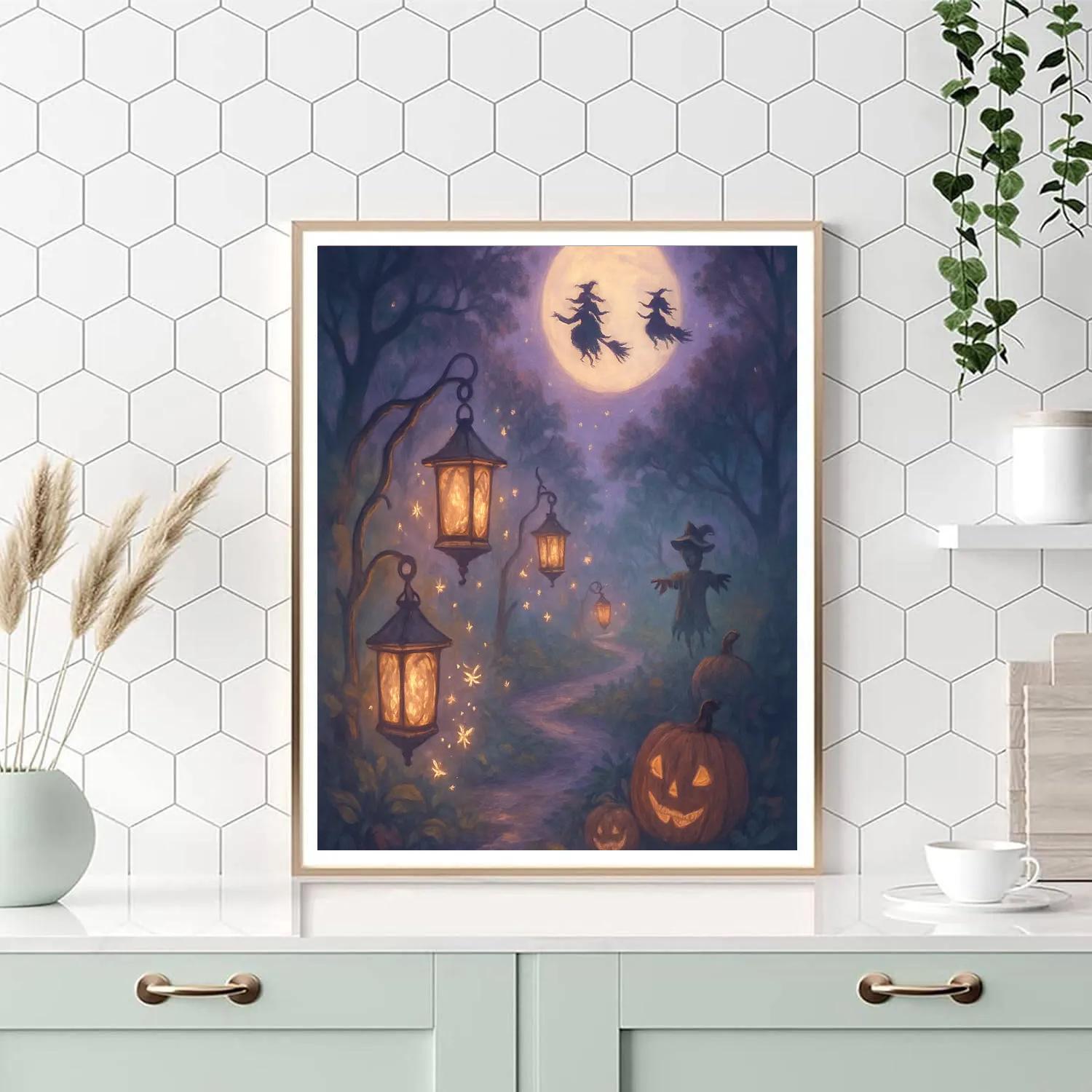 Lanterns Along Witching Path Paint by numbers art