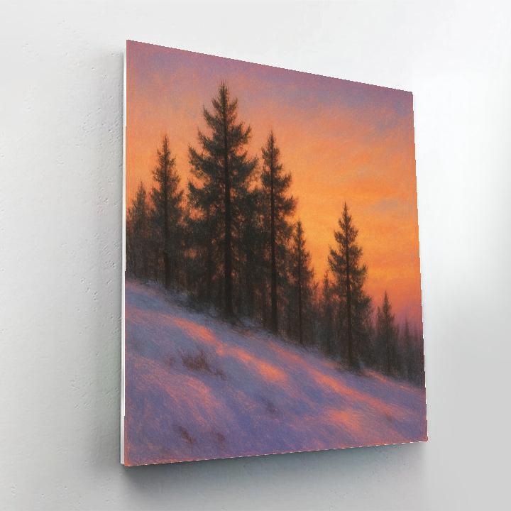 Pine Ridge At Golden Sunset Numbered painting kits