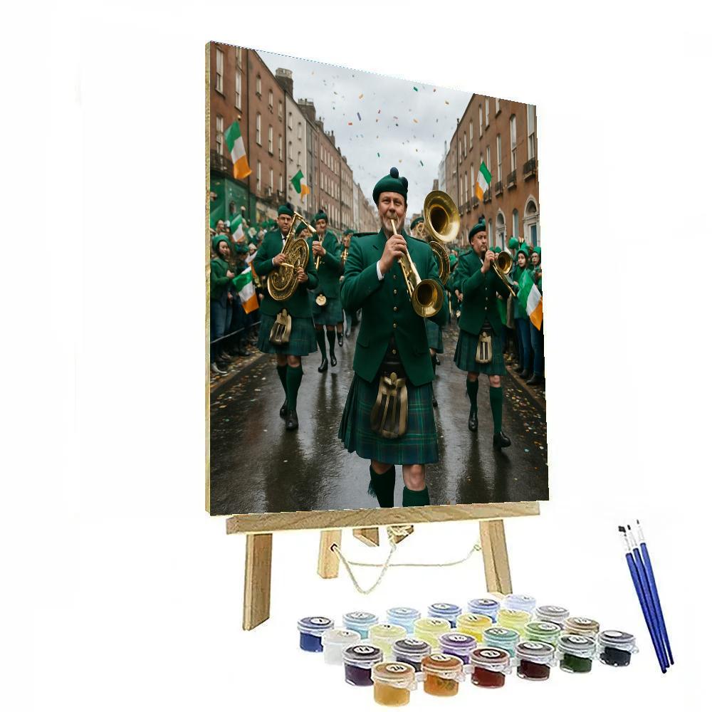 St. Patrick Parade Through Dublin Streets Paint by numbers art