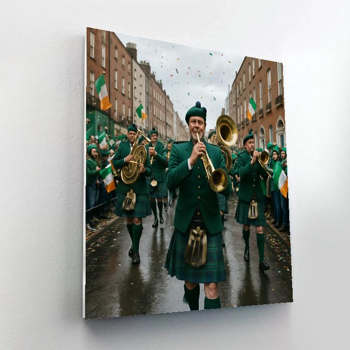 St. Patrick Parade Through Dublin Streets Paint by numbers art