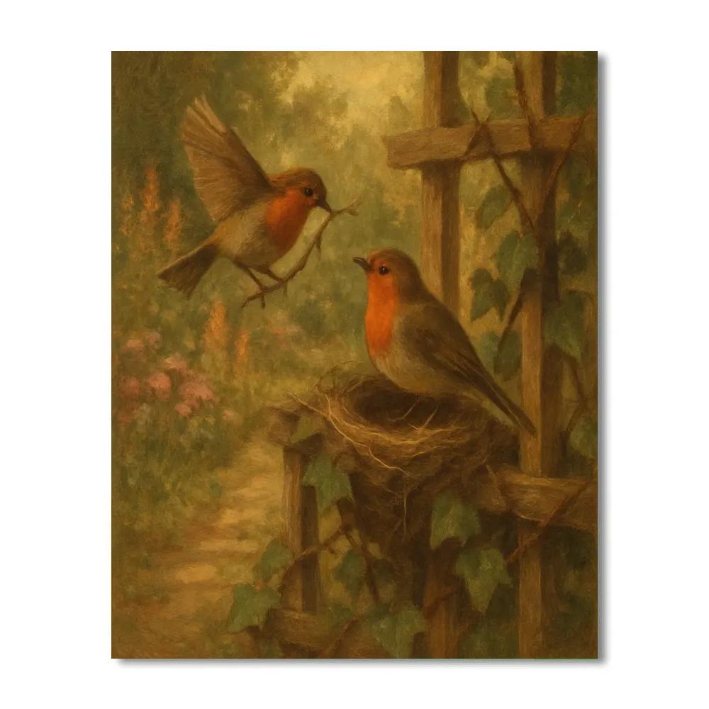 Robin Garden Harmony Number painting