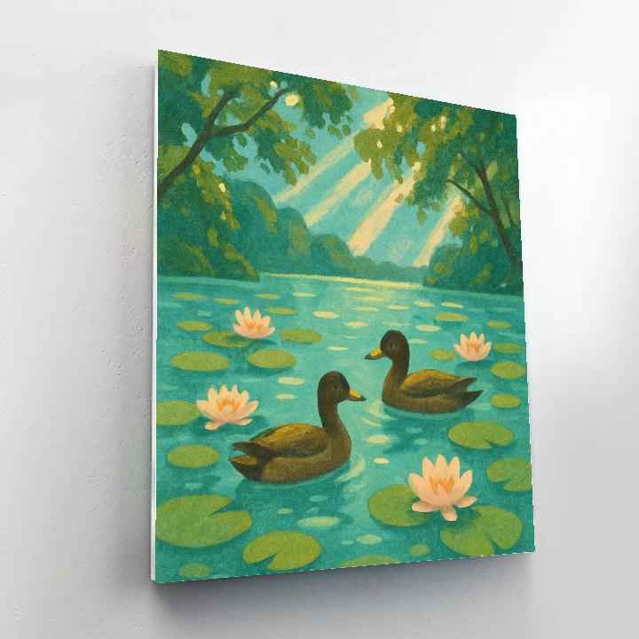 Summer Lily Lake Retreat Numbered painting kits