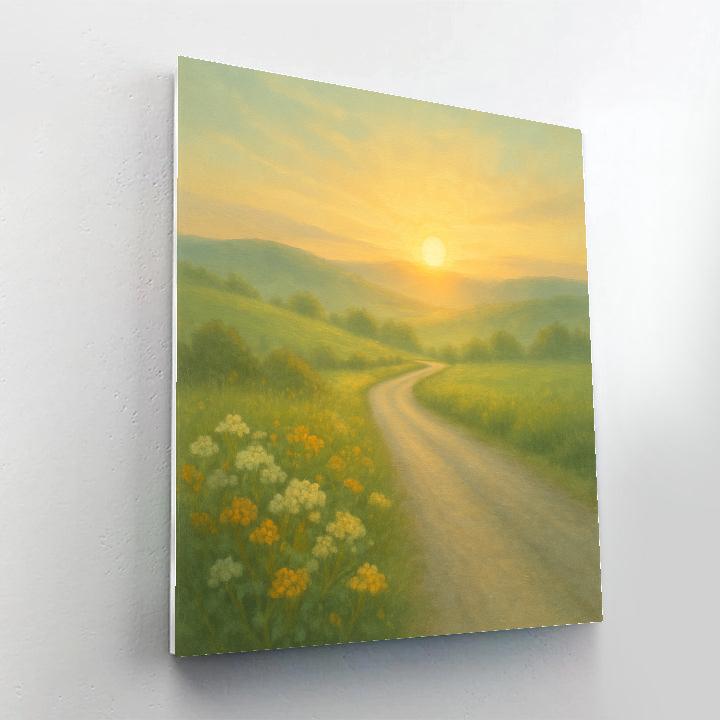 Sunlit Hills And Lavender Road Numbered painting kits