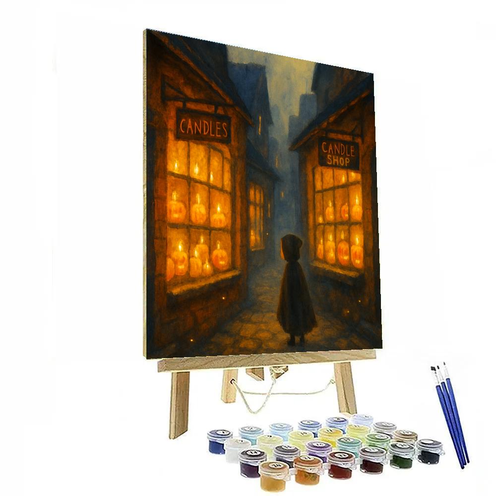 Cozy Alley Of Candle Shops Number painting