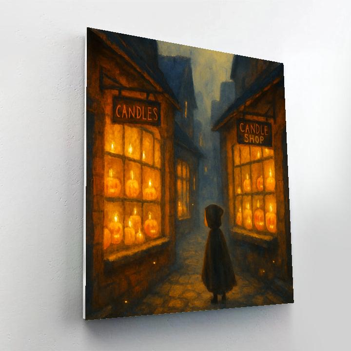 Cozy Alley Of Candle Shops Number painting