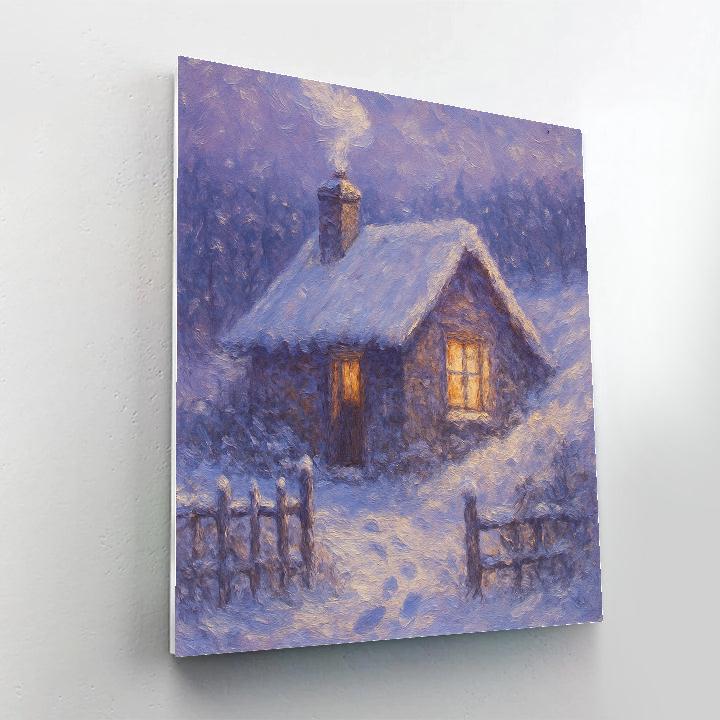 Cottage Smoke And Frosted Windows Painting by numbers kit