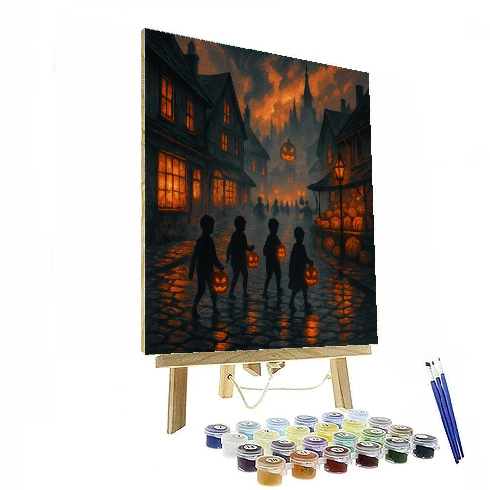 Cobblestone Lantern Parade Paint by numbers kits