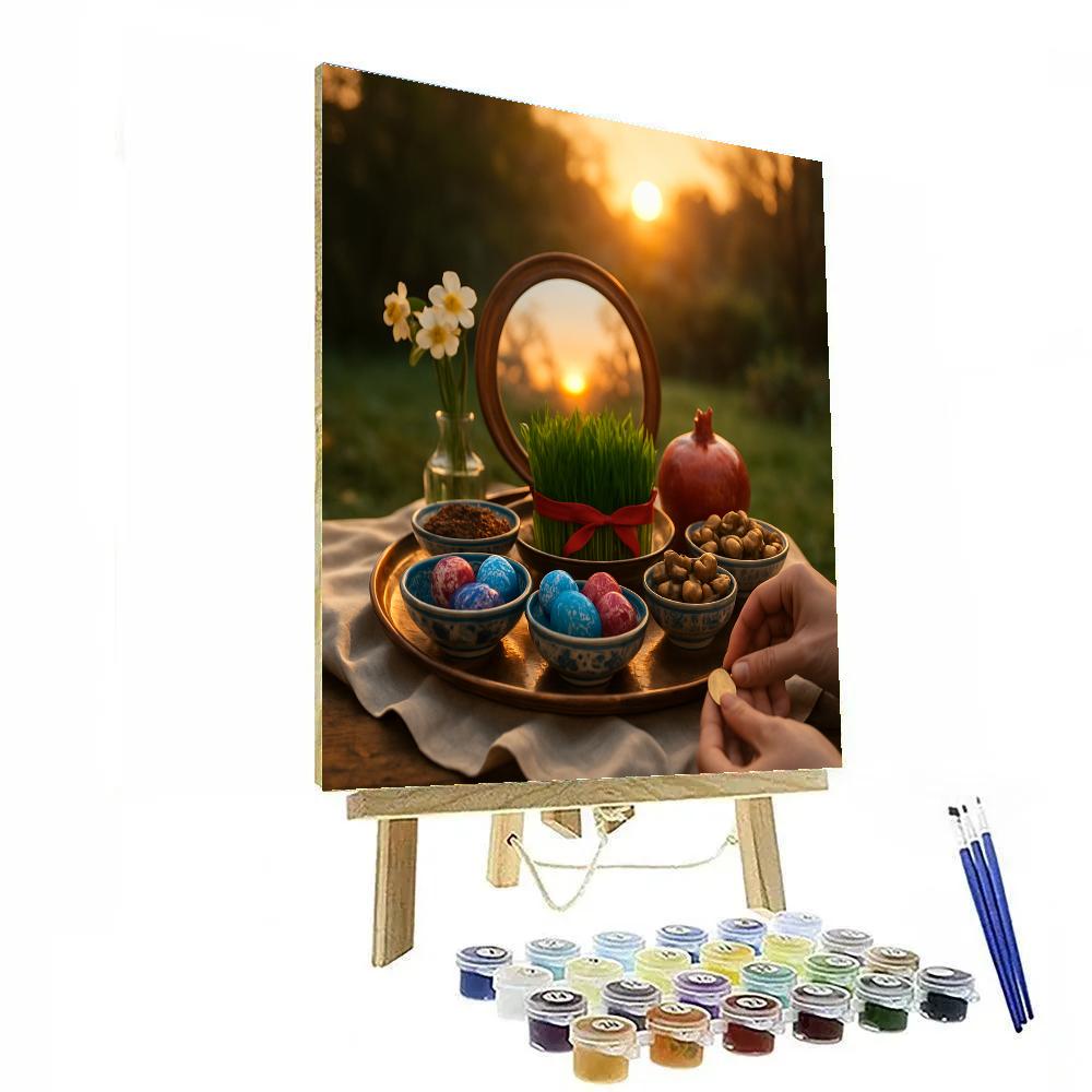 Nowruz Haft Seen Table At Sunrise Paint by numbers art