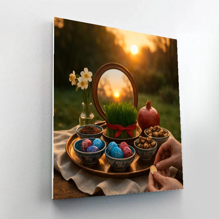 Nowruz Haft Seen Table At Sunrise Paint by numbers art