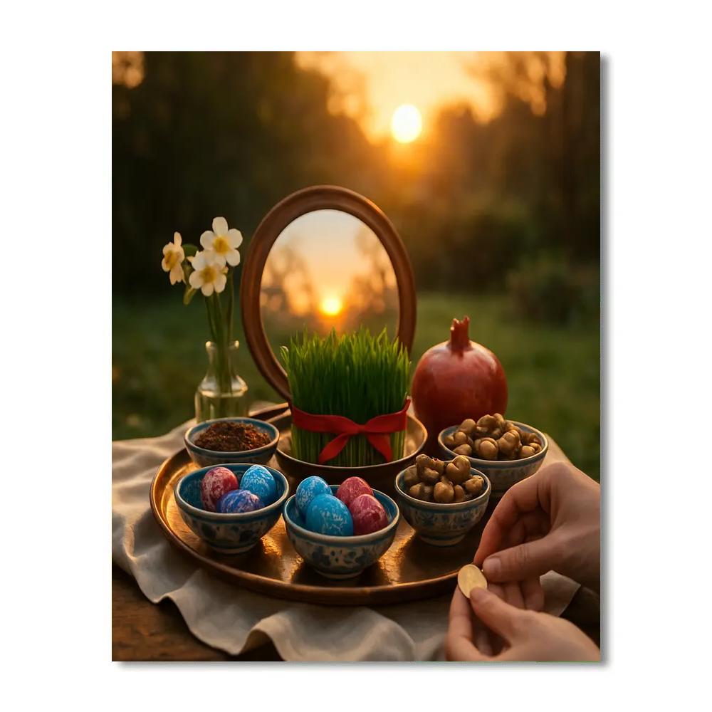 Nowruz Haft Seen Table At Sunrise Paint by numbers art