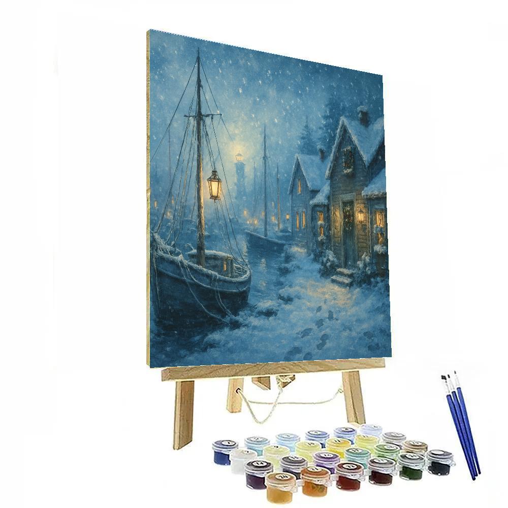 Fishermans Festive Harbor Numbered painting kits