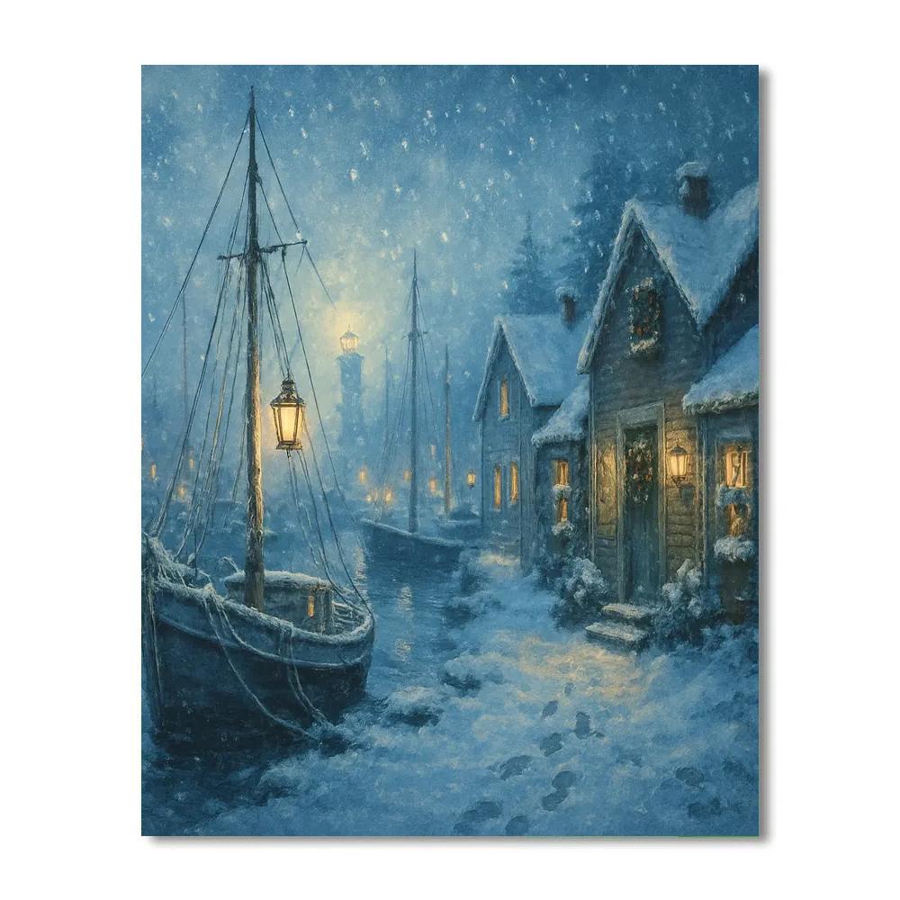 Fishermans Festive Harbor Numbered painting kits