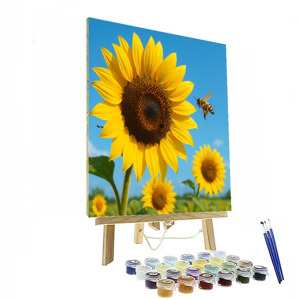Sunflower Solar Reverie paint by number