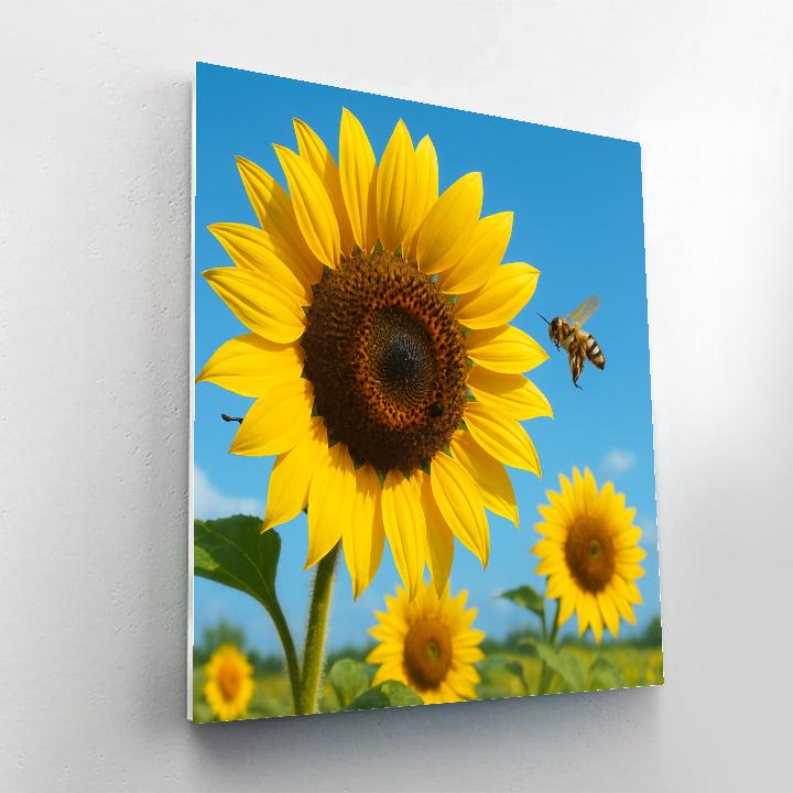 Sunflower Solar Reverie paint by number