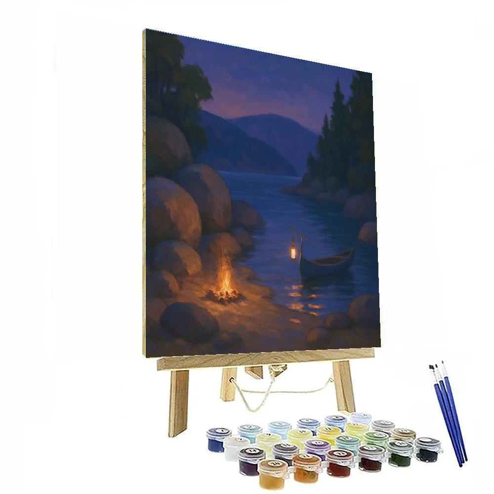Hidden Cove Twilight Number painting