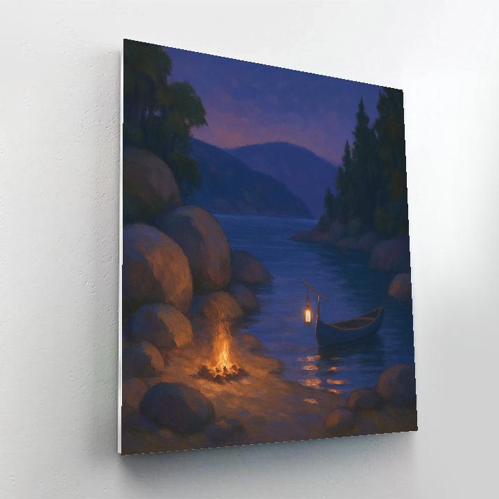 Hidden Cove Twilight Number painting
