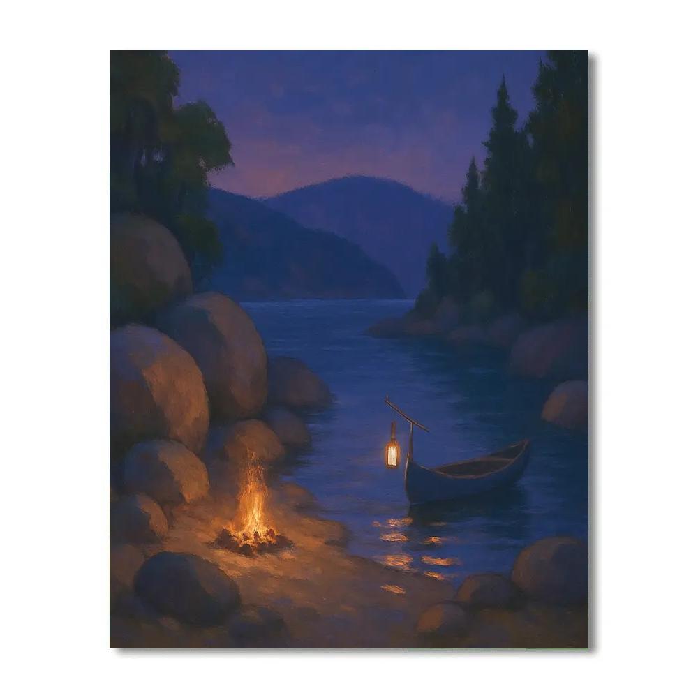 Hidden Cove Twilight Number painting