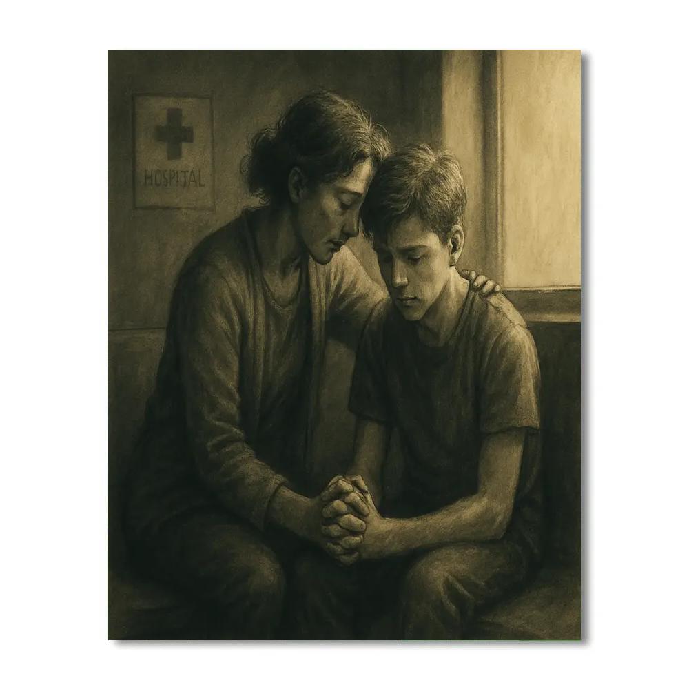 Quiet Hospital Waiting Embrace paint by number