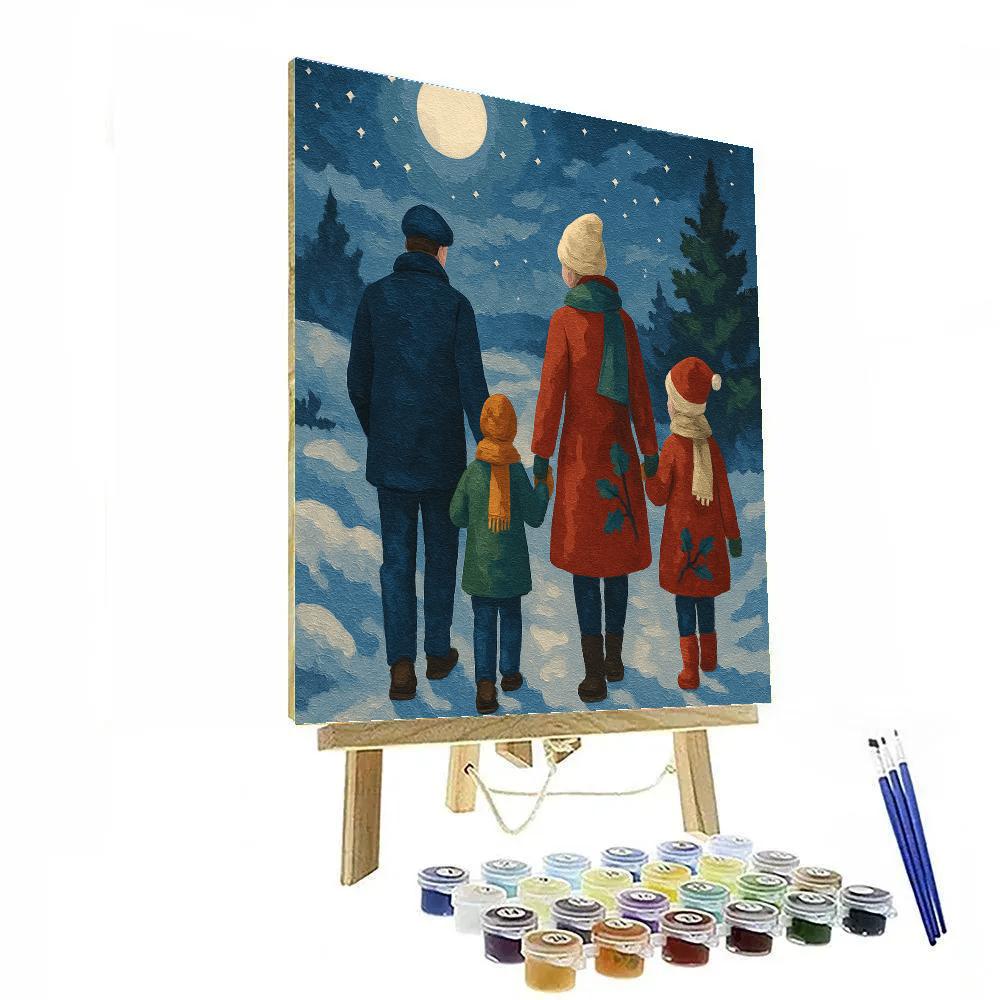 Silent Night Stroll Numbered painting kits