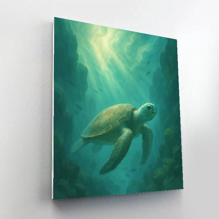 Turtle Ocean Voyager Nebula paint by numbers