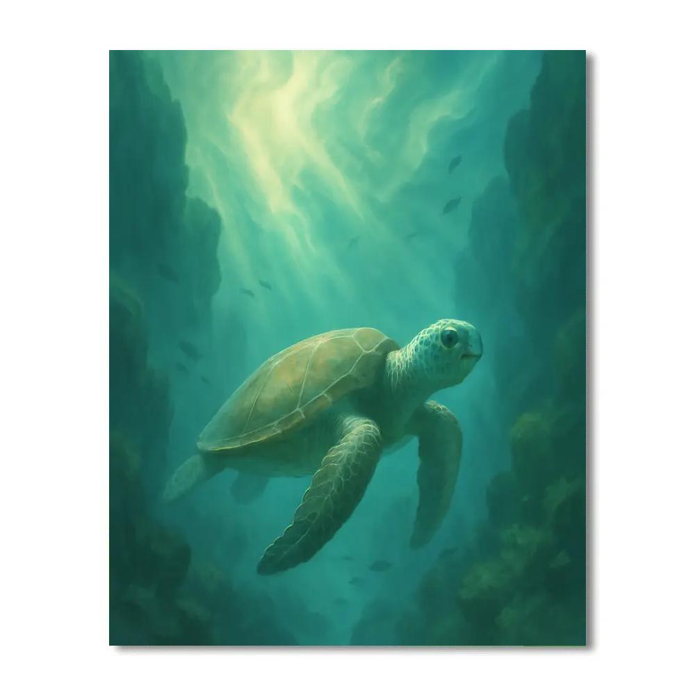 Turtle Ocean Voyager Nebula paint by numbers