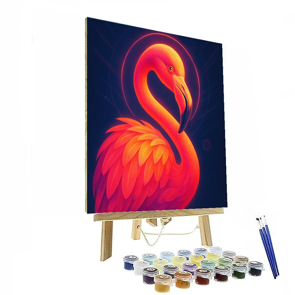 Solar Flamingo Echo painting number kit