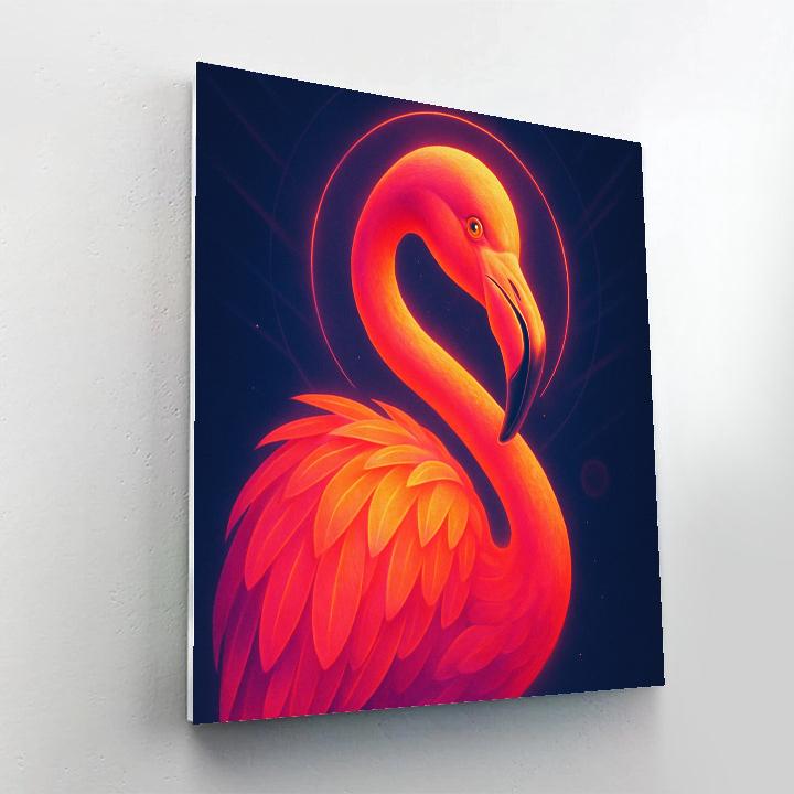 Solar Flamingo Echo painting number kit