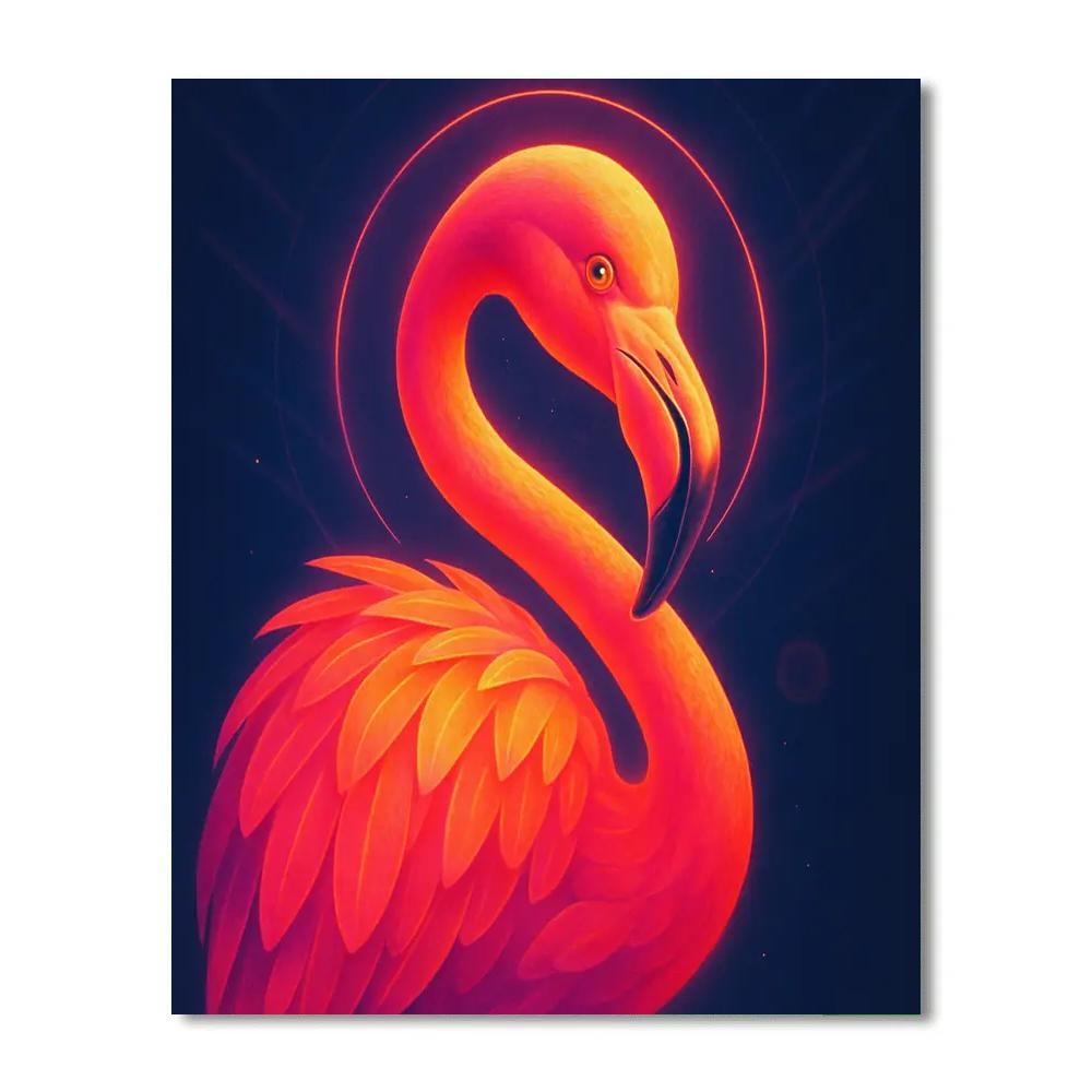 Solar Flamingo Echo painting number kit