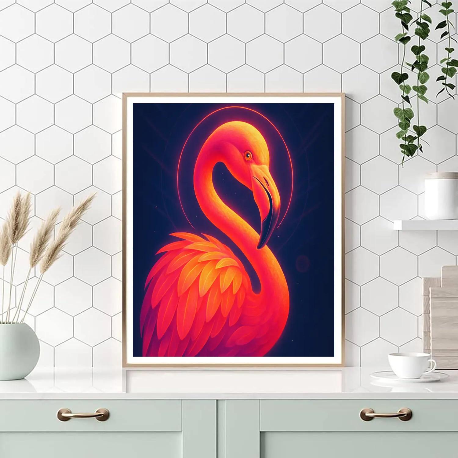 Solar Flamingo Echo painting number kit