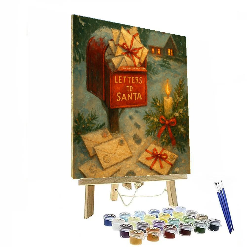 Snowbound Mailbox Of Wishes paint by number