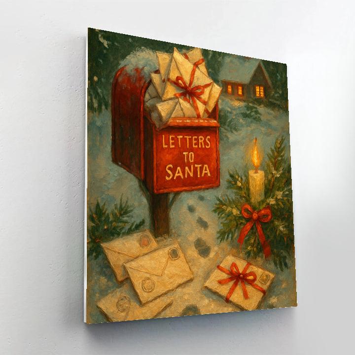 Snowbound Mailbox Of Wishes paint by number