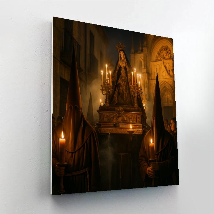 Semana Santa Procession Through Historic Plaza paint by numbers