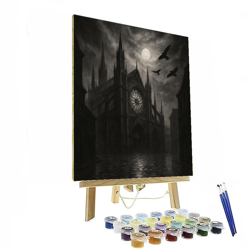 Gothic Nocturne Spires paint by numbers