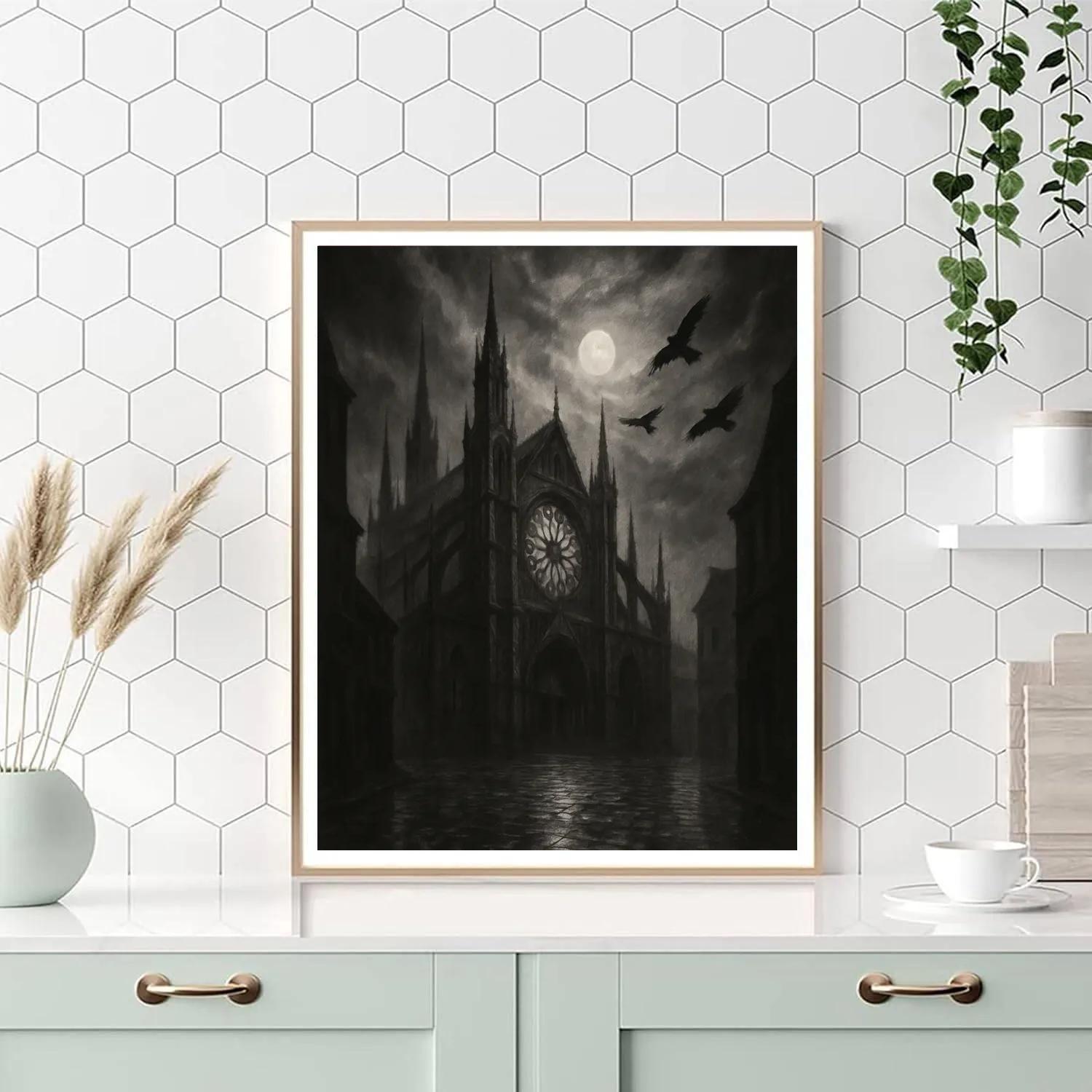 Gothic Nocturne Spires paint by numbers