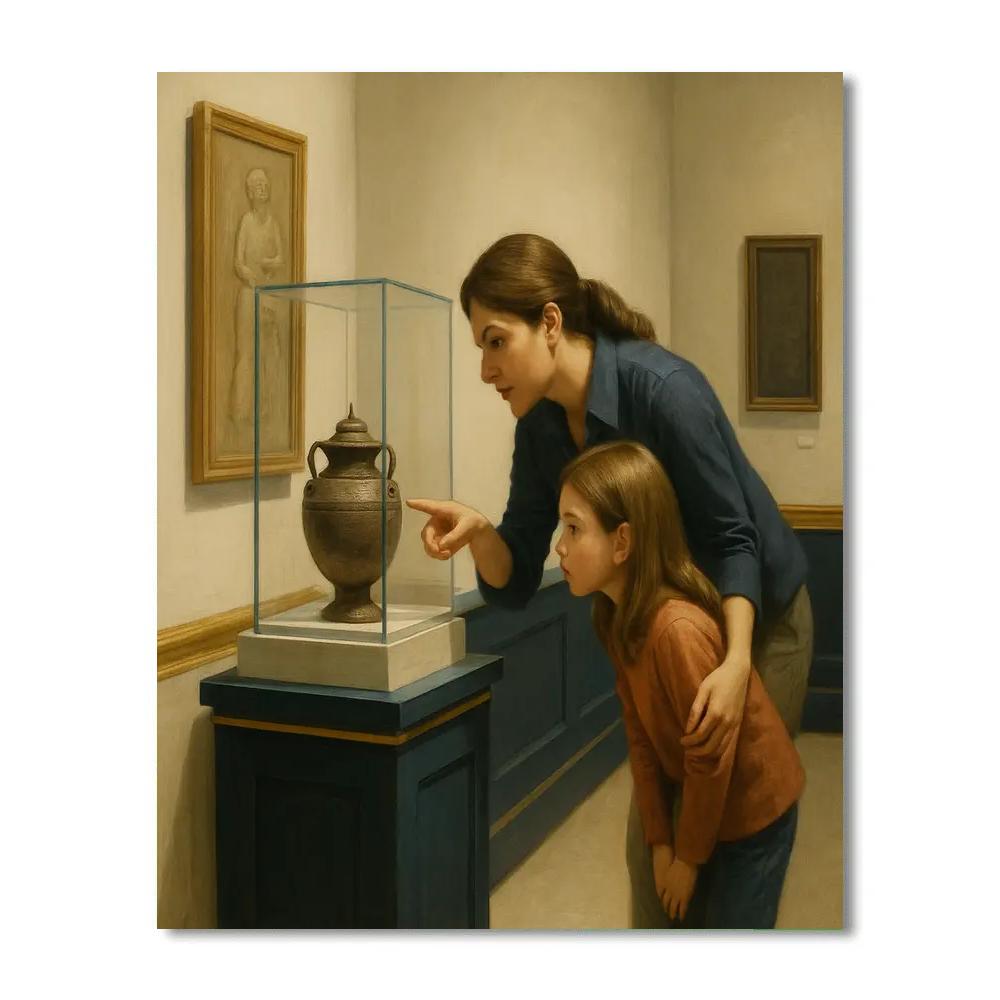 Museum Morning Learning Together Painting by numbers kit