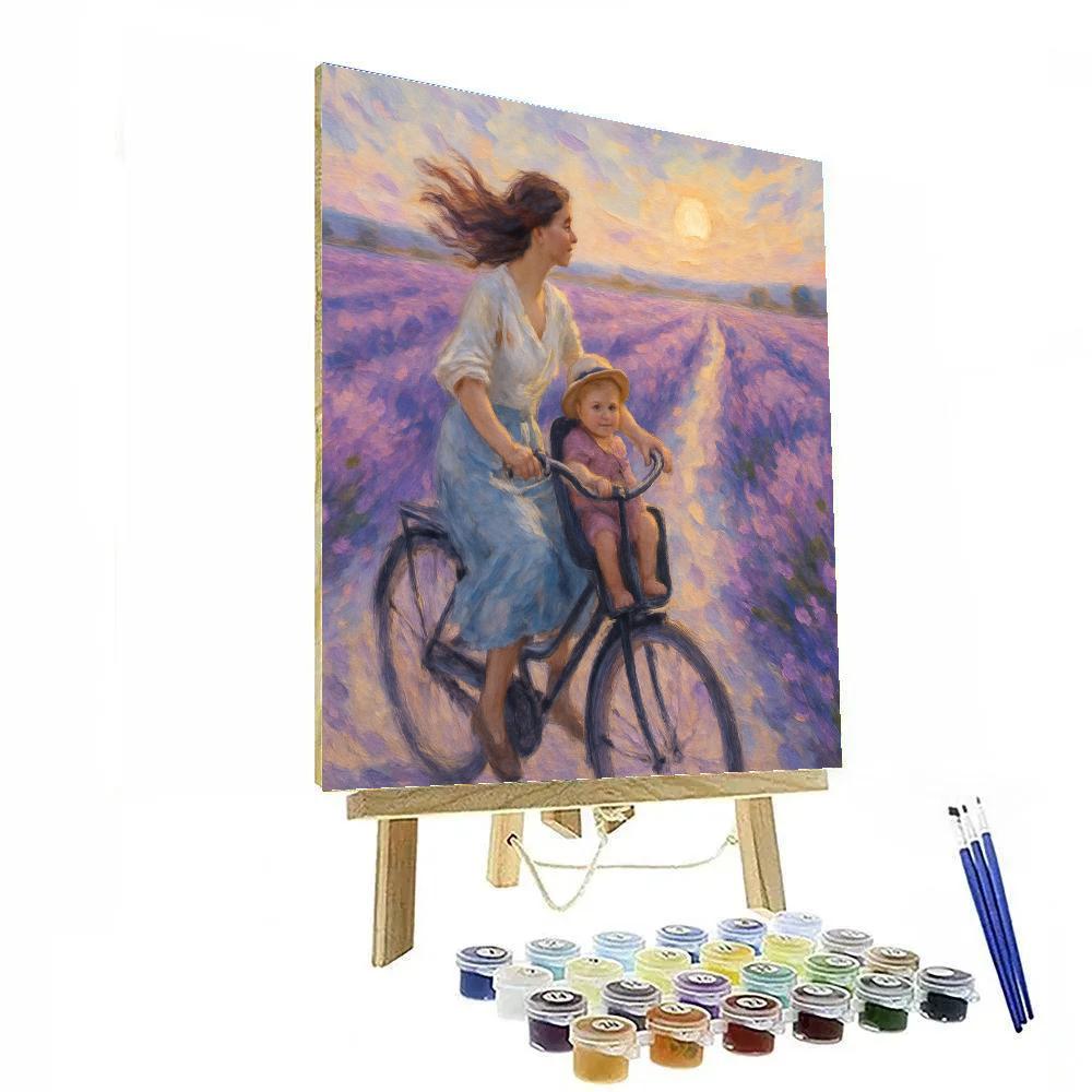 Bike Ride Through Lavender Fields DIY paint by numbers