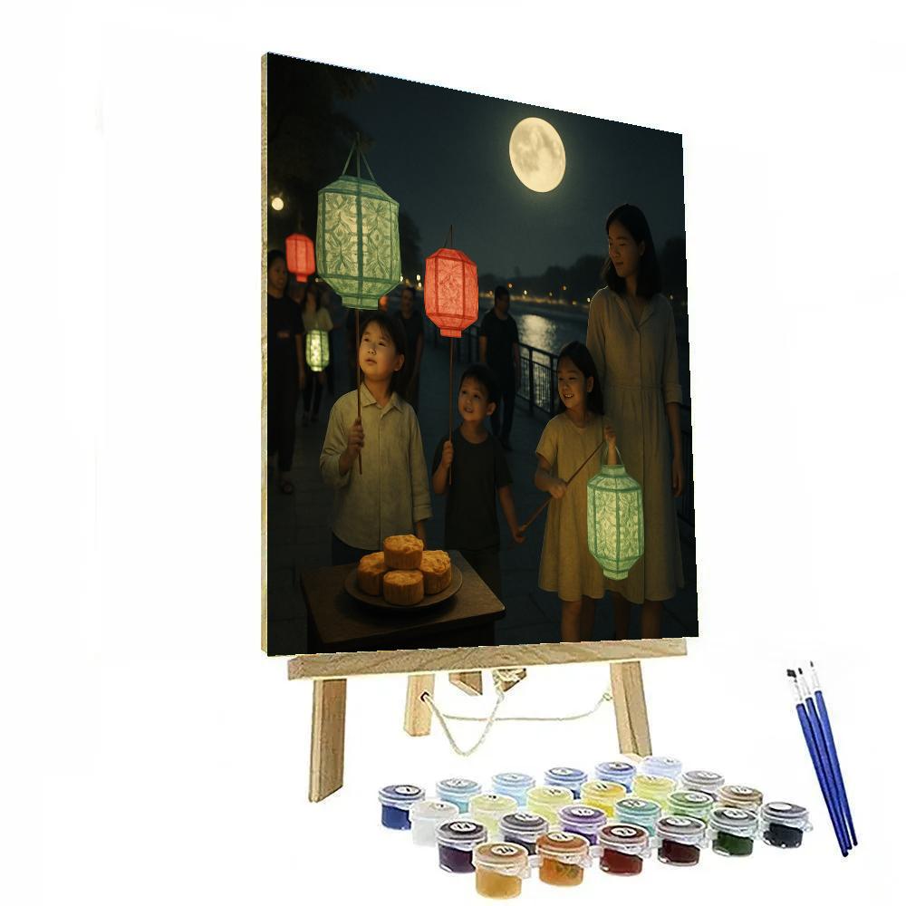 Lantern Parade At Mid Autumn Moon Festival paint by numbers