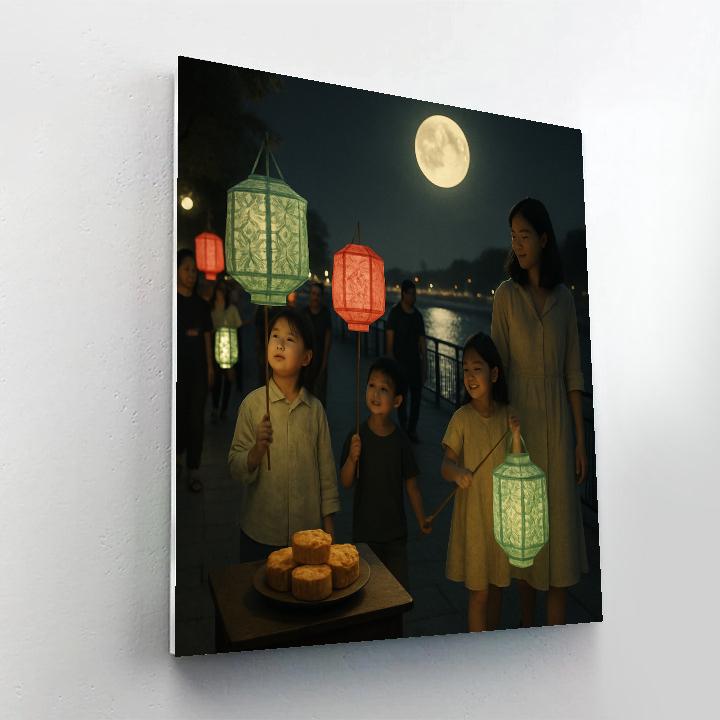 Lantern Parade At Mid Autumn Moon Festival paint by numbers