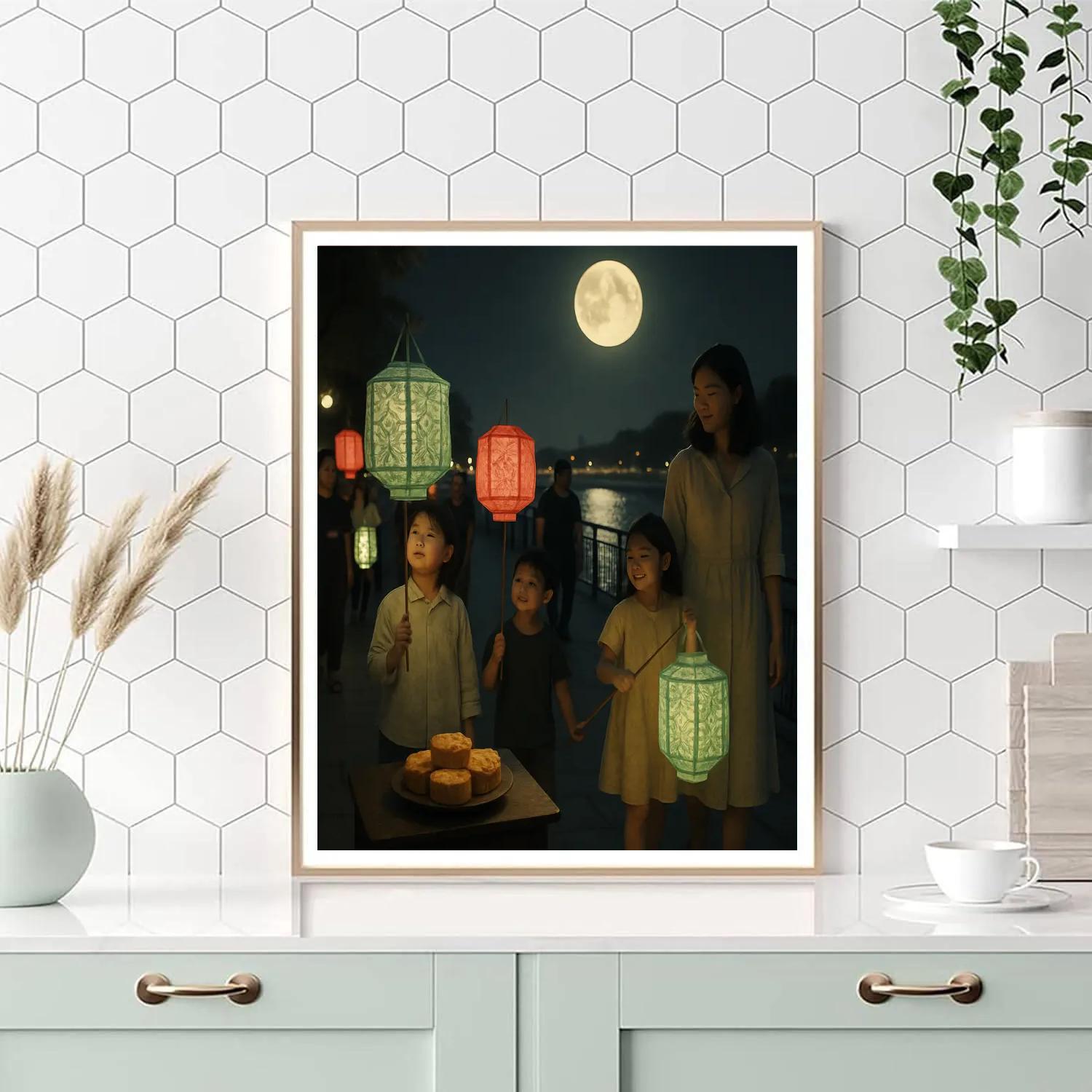 Lantern Parade At Mid Autumn Moon Festival paint by numbers
