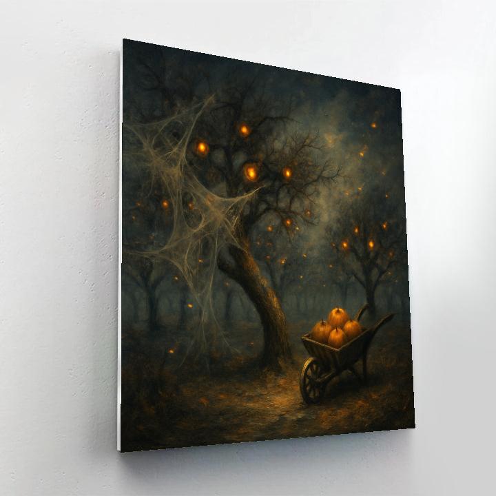 Cobwebbed Orchard Twilight paint by numbers