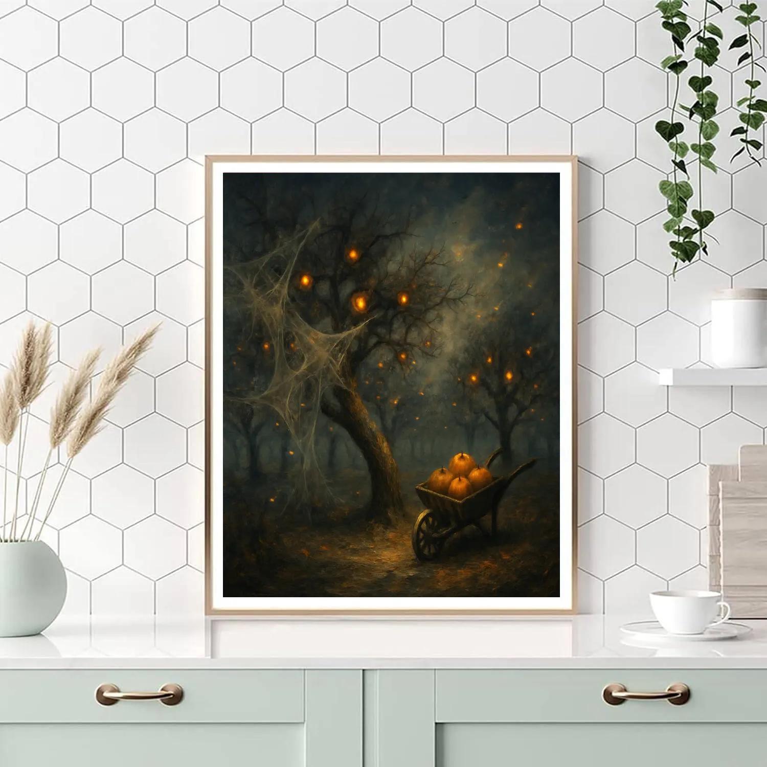 Cobwebbed Orchard Twilight paint by numbers