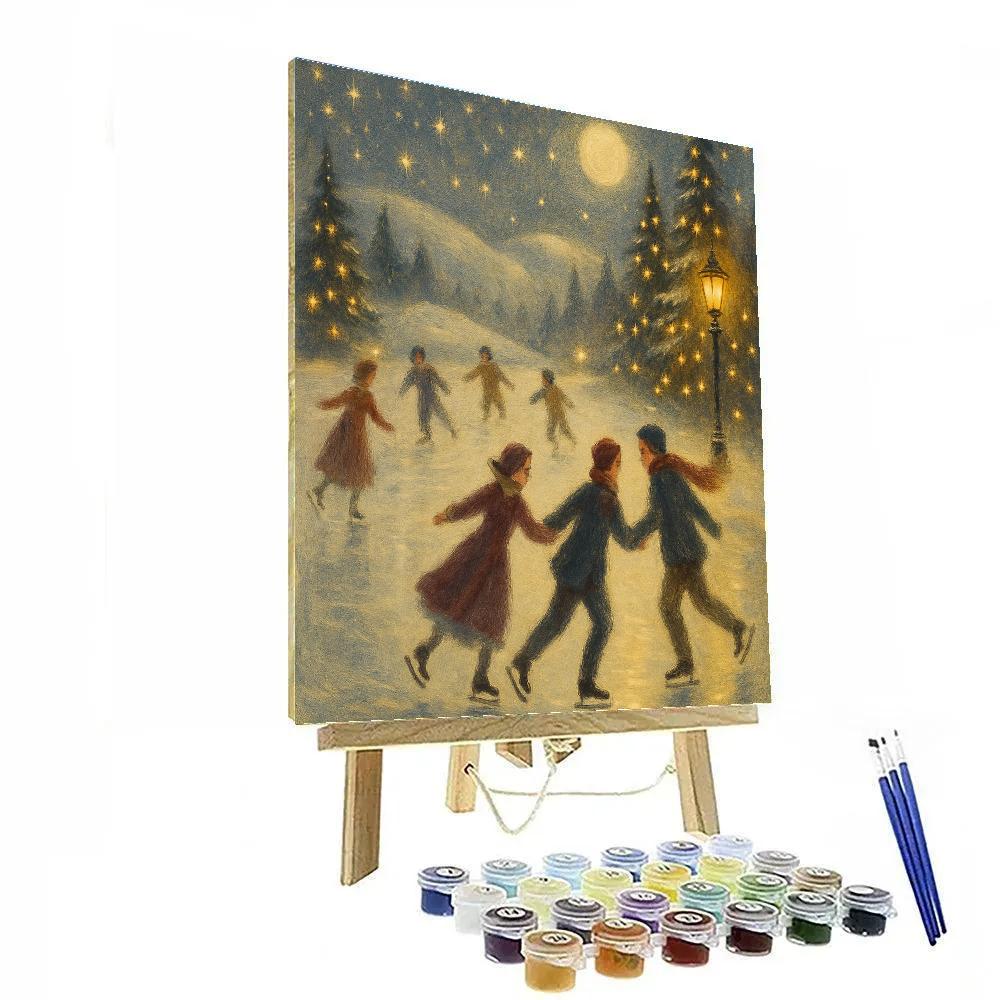 Starlit Ice Rink Serenade painting number kit