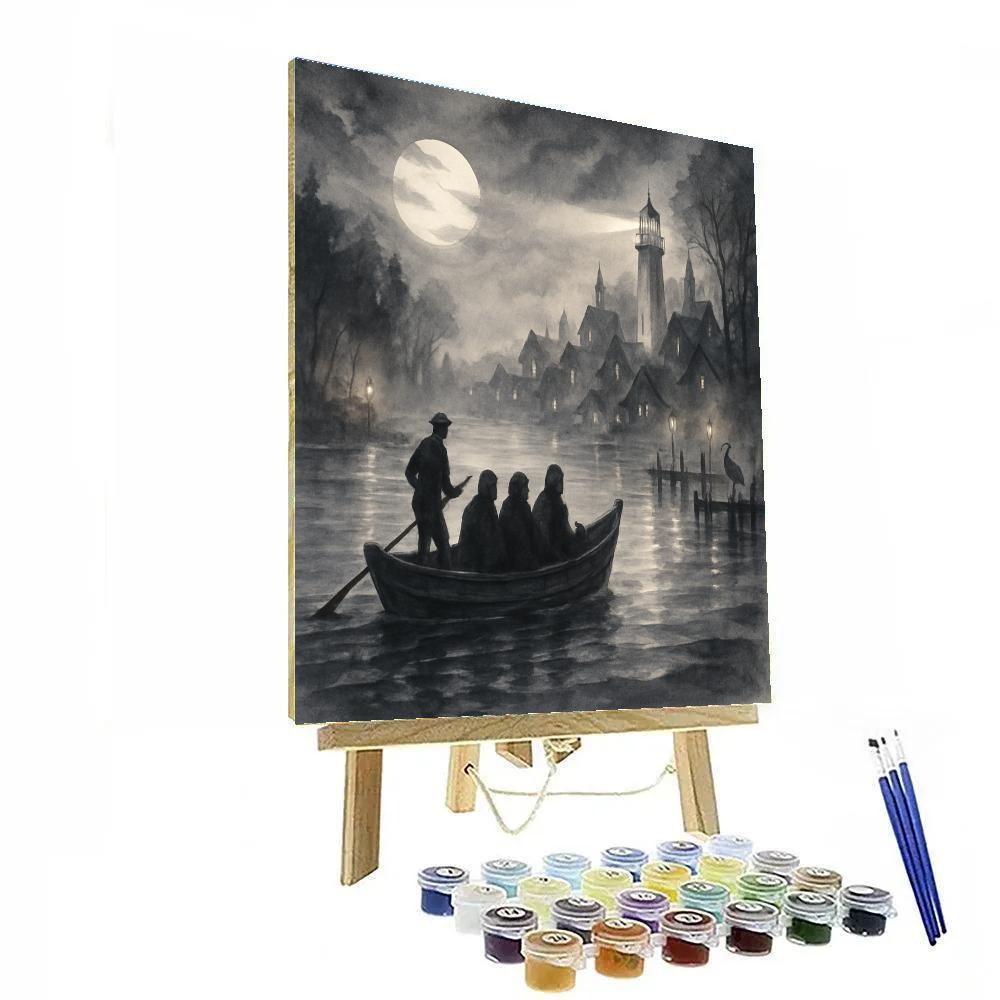 Spectral Ferry At Dusk Painting by numbers kit